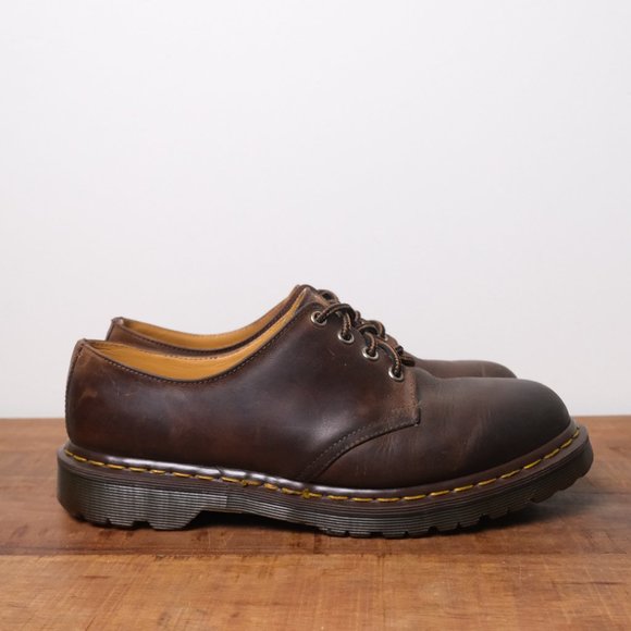 Doc Martens mens oxfords Made in England leather Brown Size 9 - Picture 3 of 11